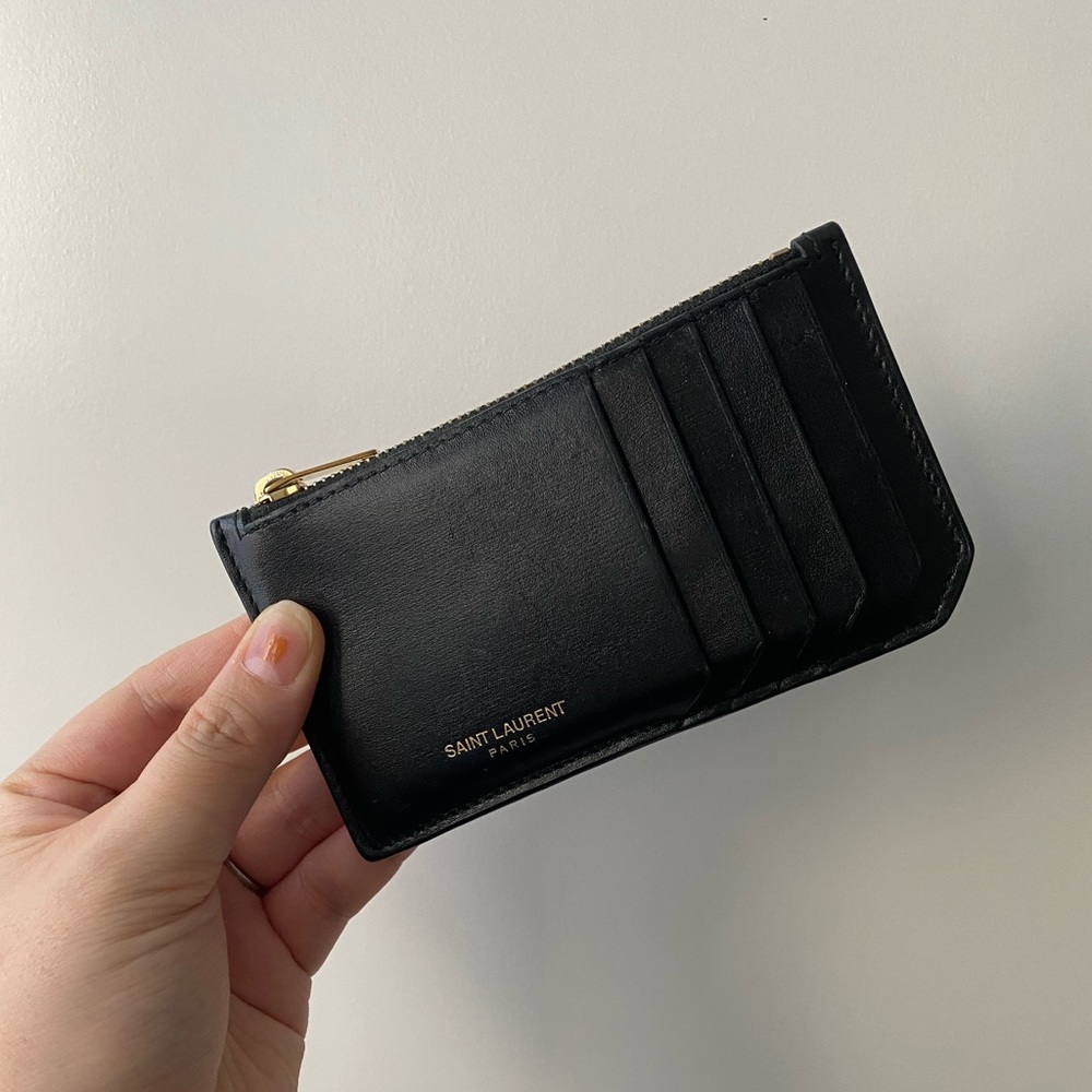 Saint Laurent Leather Card Wallet